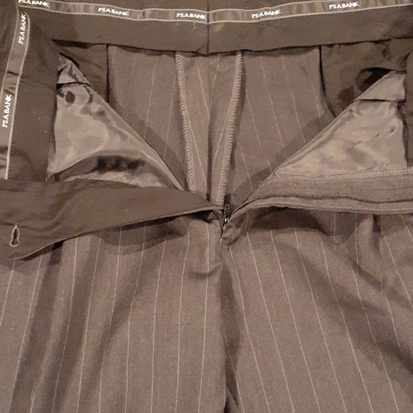 Men Pin Striped Suit by Jo's A Banks  46 R - Picture 7 of 11